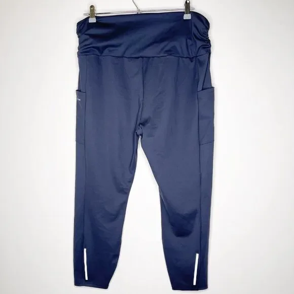 PEACE LOVE WORLD Crop Ruched Waist Leggings 1XP - Picture 5 of 10